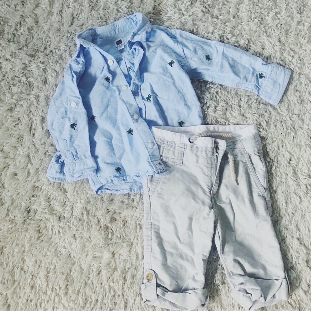 Janie and Jack matching pants and shirt